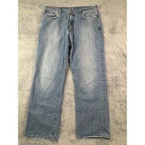 Lucky Brand Men's 36x30 (36x28.5) Dungarees Bootleg Light Blue 100% Cotton Jeans